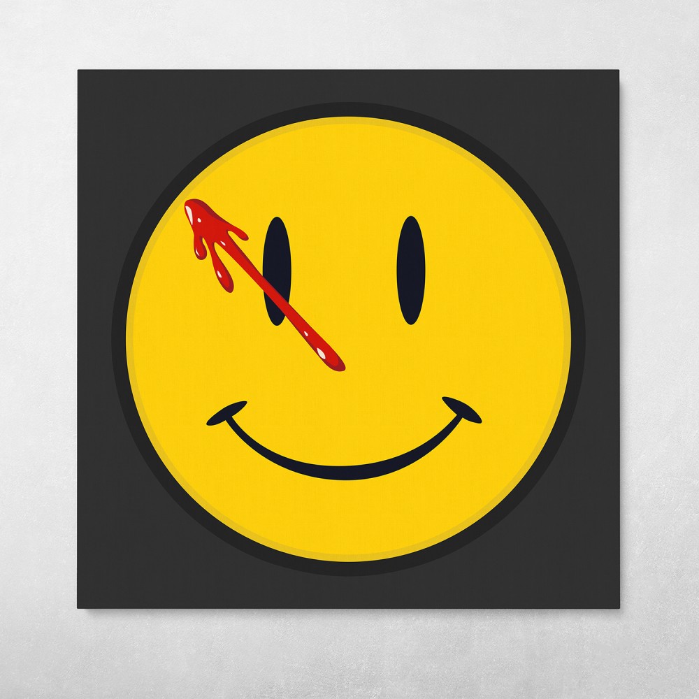 The Watchmen Comedian's Badge Smiley Face Pop Art Comicbook Wall Art